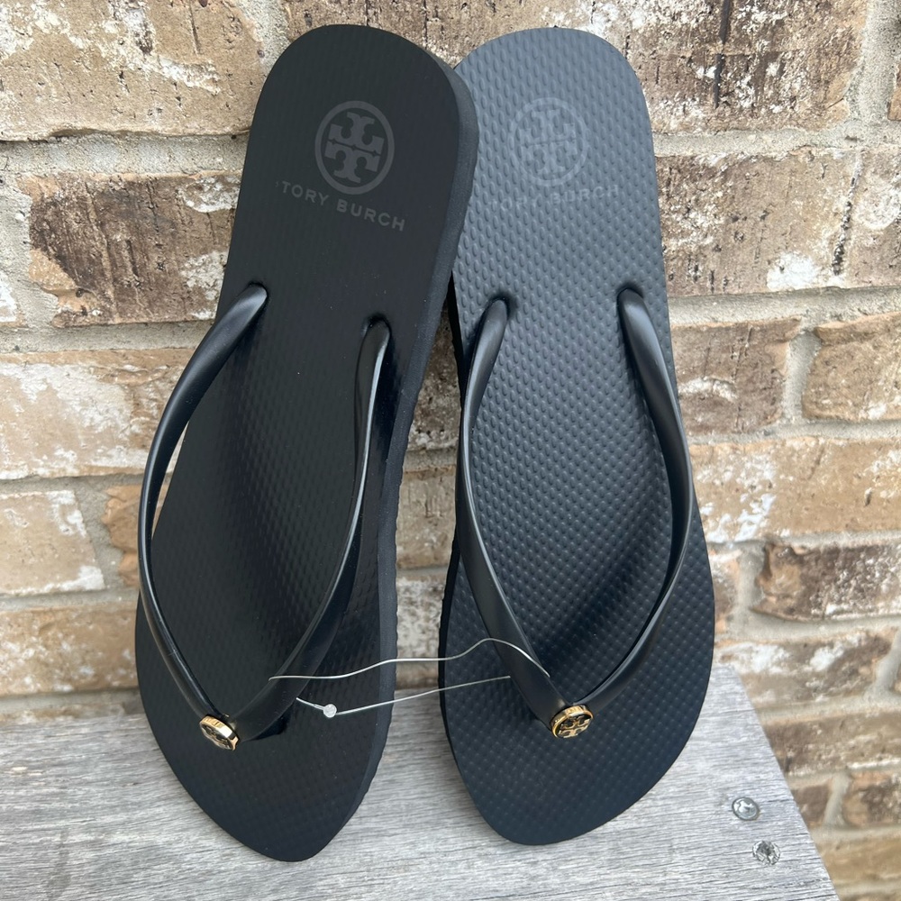 TORY BURCH THIN BLACK FLIP FLOP SIZE 11